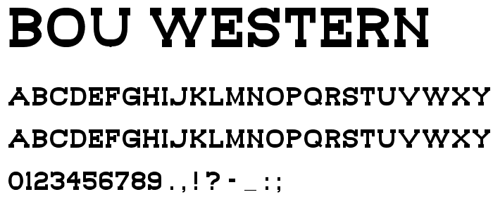 Bou Western font